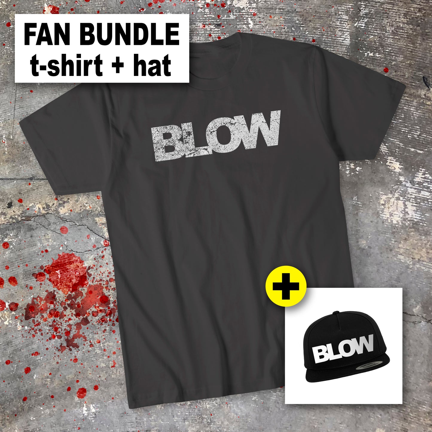 Fan Bundle #2 – Tee-shirt BLOW noir + Casquette noire