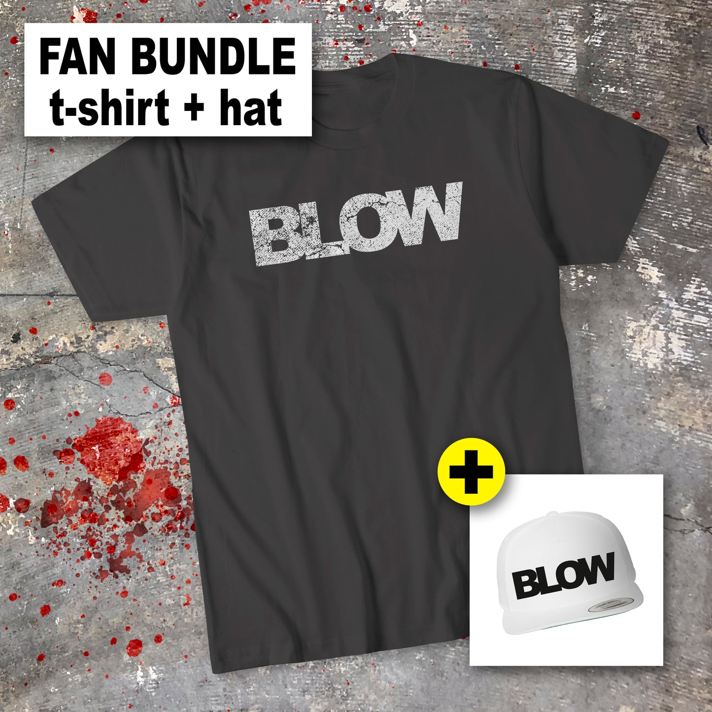 Fan Bundle #4 – Tee-shirt BLOW noir + Casquette noire