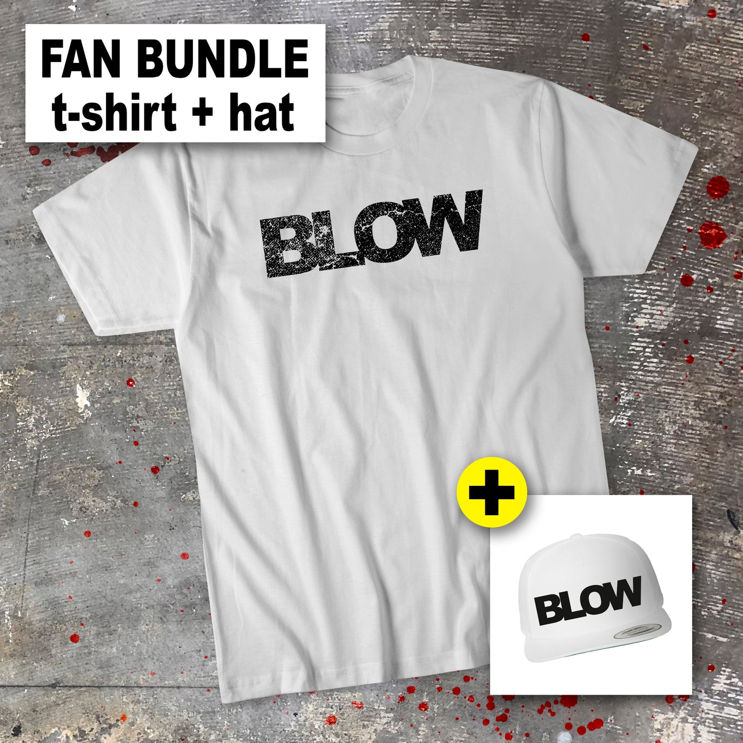 Fan Bundle #3 – Tee-shirt BLOW blanc + Casquette blanche