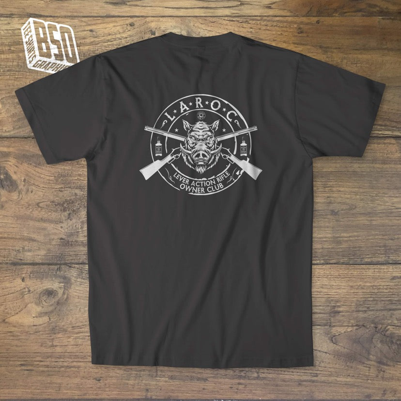 Official t-shirt of the “LEVER ACTION RIFLE OWNER CLUB (LAROC)”