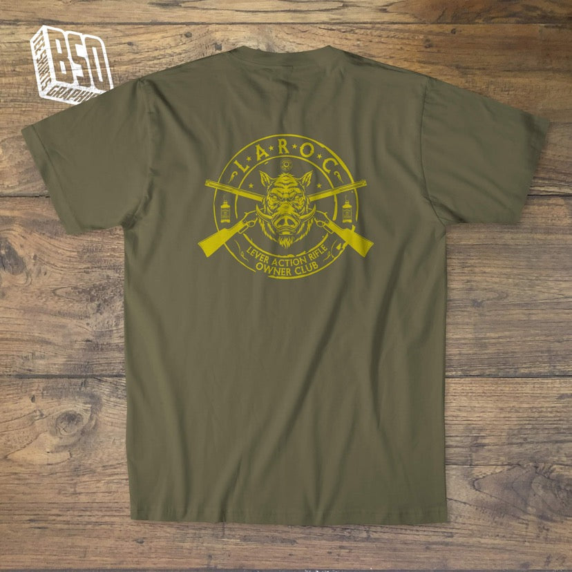 Official t-shirt of the “LEVER ACTION RIFLE OWNER CLUB (LAROC)”