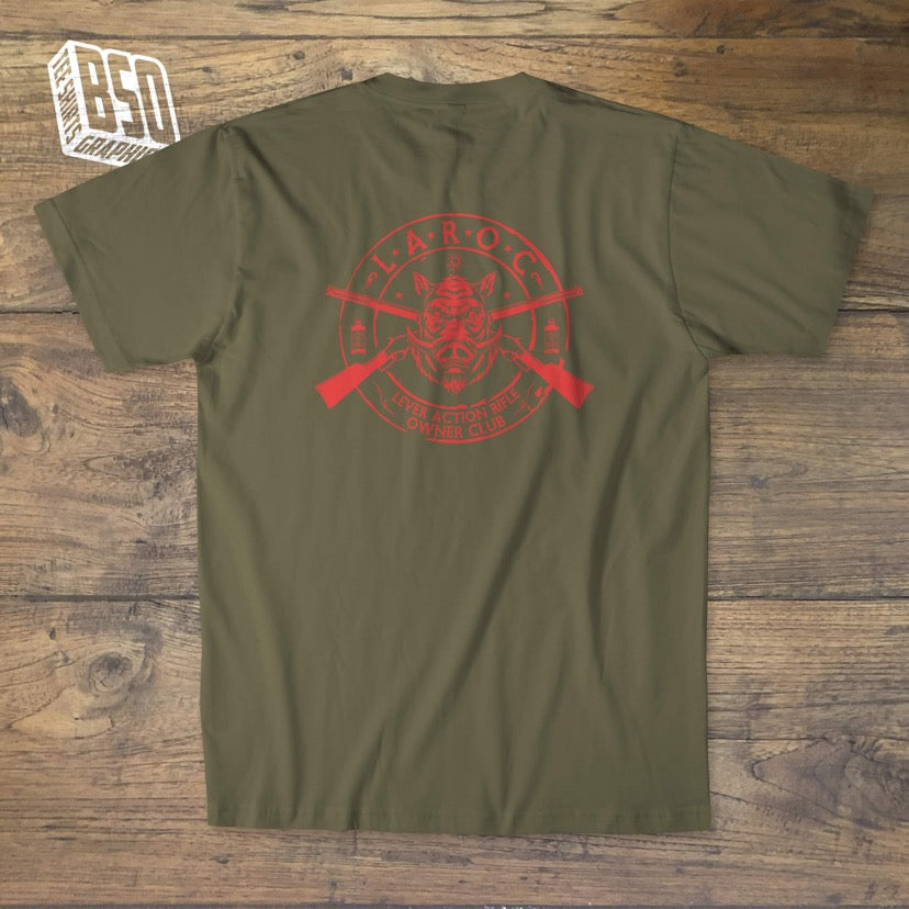 Official t-shirt of the “LEVER ACTION RIFLE OWNER CLUB (LAROC)”