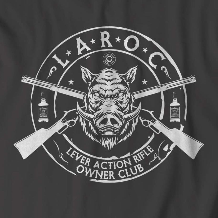 Official t-shirt of the “LEVER ACTION RIFLE OWNER CLUB (LAROC)”