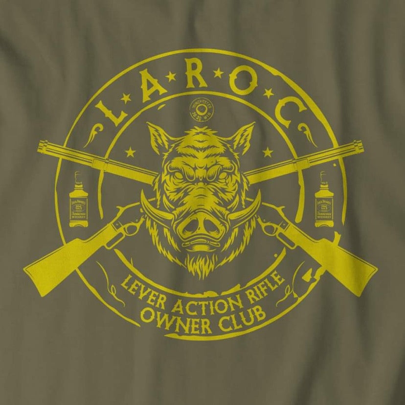 Official t-shirt of the “LEVER ACTION RIFLE OWNER CLUB (LAROC)”