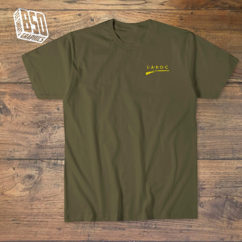 Official t-shirt of the “LEVER ACTION RIFLE OWNER CLUB (LAROC)”