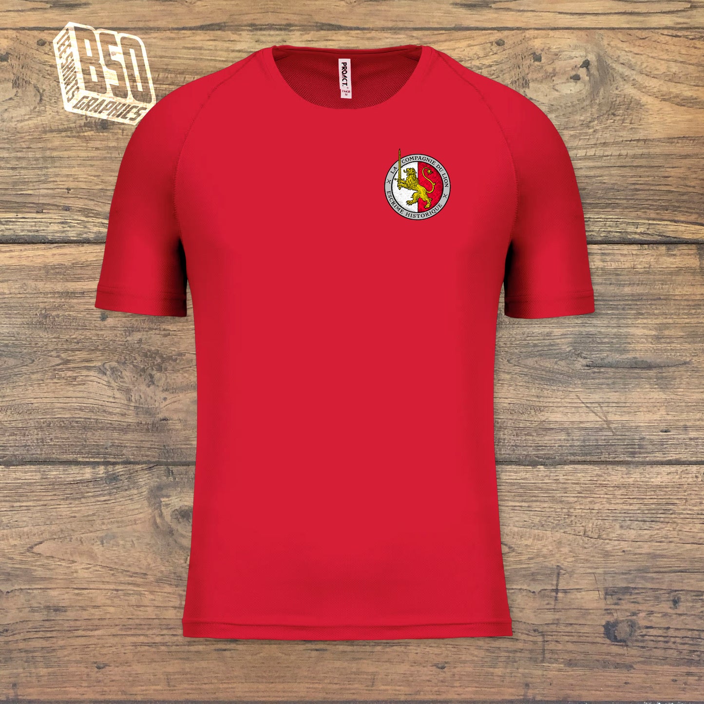 Tee-shirt "La Compagnie du Lion" (sport mesh 100% polyester 140g)