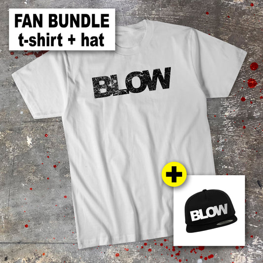 Bundle Blow WHITE shirt + BLACK hat