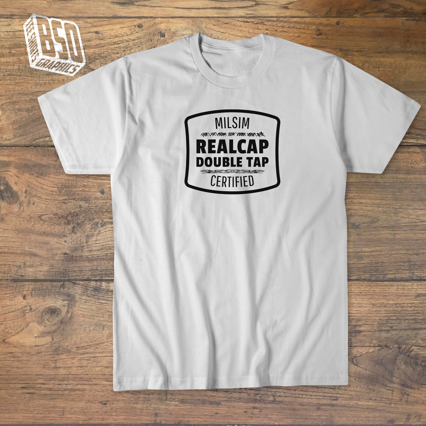 Tee-shirt MILSIM Certified "Realcap, Double Tap"