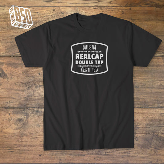 MILSIM Certified "Realcap, Double Tap" t-shirt